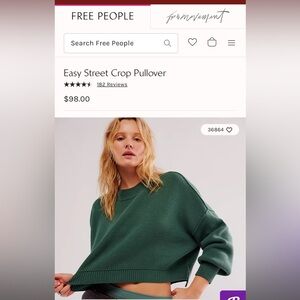 Free People Easy Street Cropped Sweater